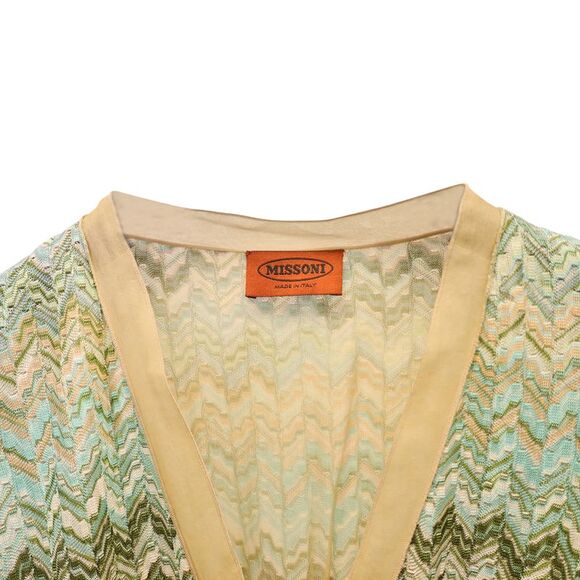 Missoni Belted V-neck Dress in Blue Viscose - Picture 3 of 3